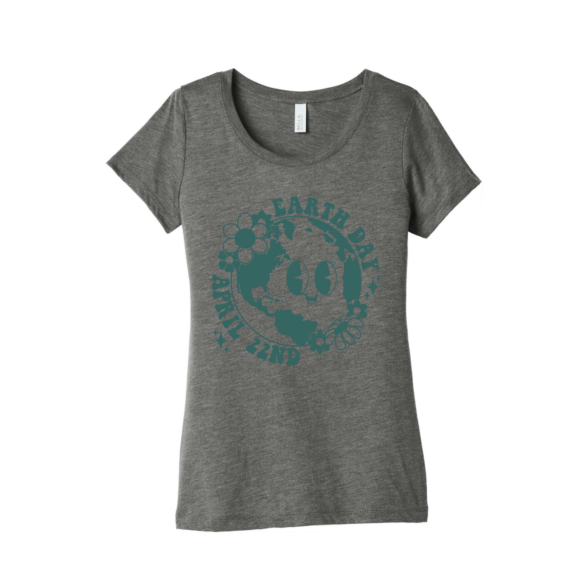 Earth Day Retro Cartoon Women's Triblend Tee